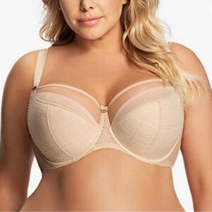 Gorsenia ROMANTIC VIBE SOFT BRA BEIGE Lace Women’s Size EU 95 I‎ (42) k-680 NWOT
